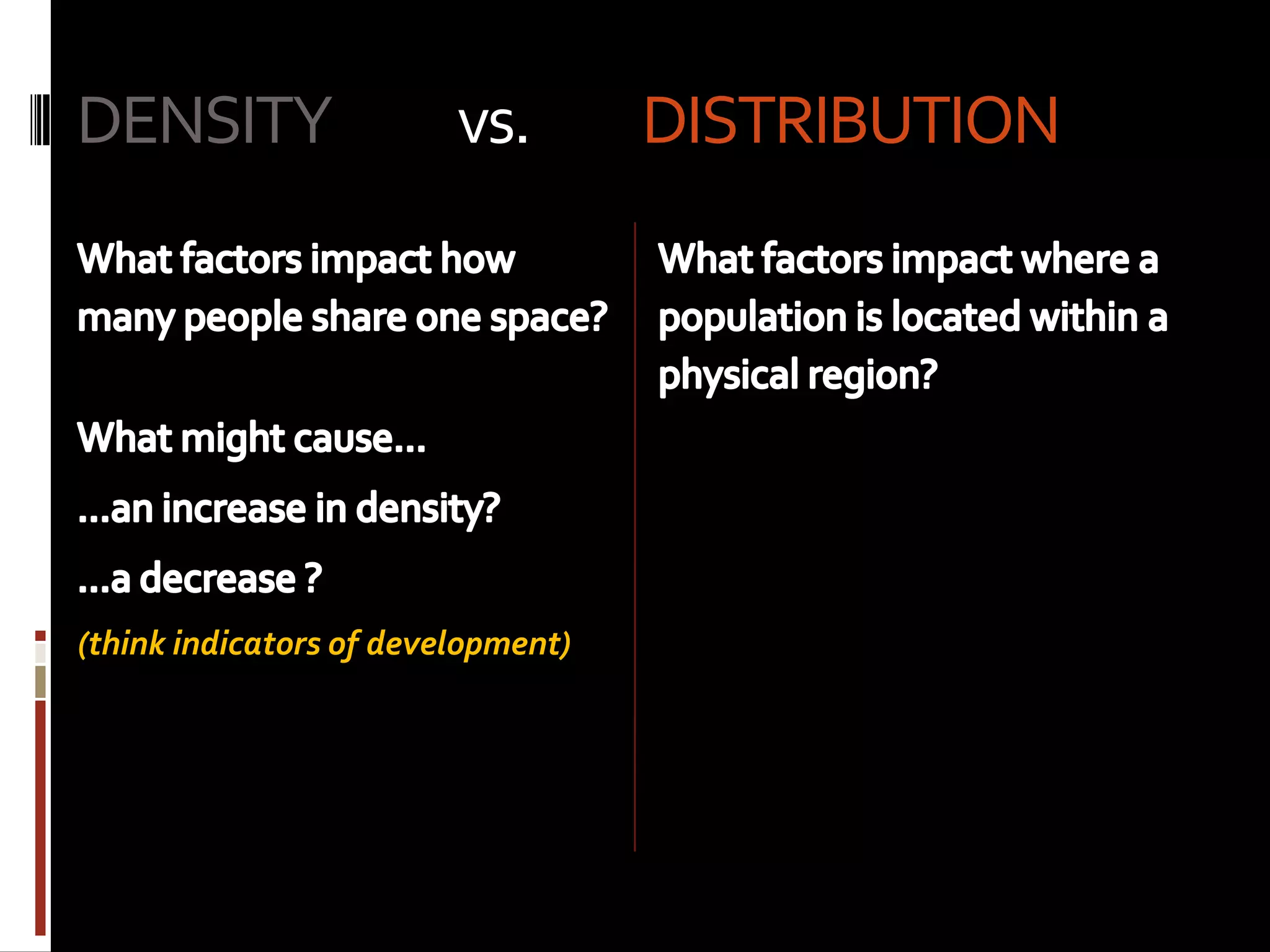 Population Density & Distribution | PPTX