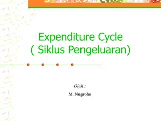 Expenditure Cycle
( Siklus Pengeluaran)


          Oleh :
        M. Nugroho
 