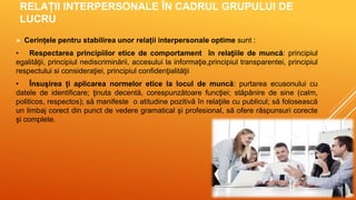 Relatii interumane -climatul optim de munca