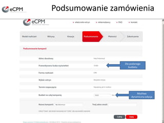 	  Podsumowanie zamówieniaDla podanego budżetuMożliwa dynamiczna edycja