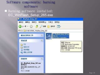  Burning software installed: 
EC_WinFlash_Setup_265.exe 
VDIT Page: 36 
 