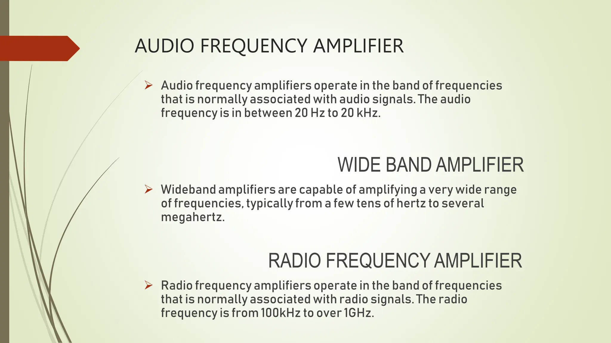 Types Of Rf Amplifiers Amplifiers 1st SEM Electronic And Communication | PPTX