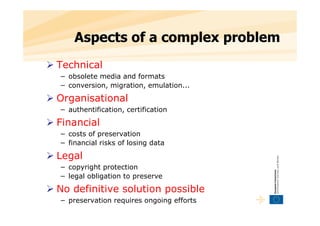 Ec Preservation Policies Manuela Speiser