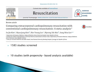  1583 studies screened
 10 studies (with propensity- based analysis available)
 