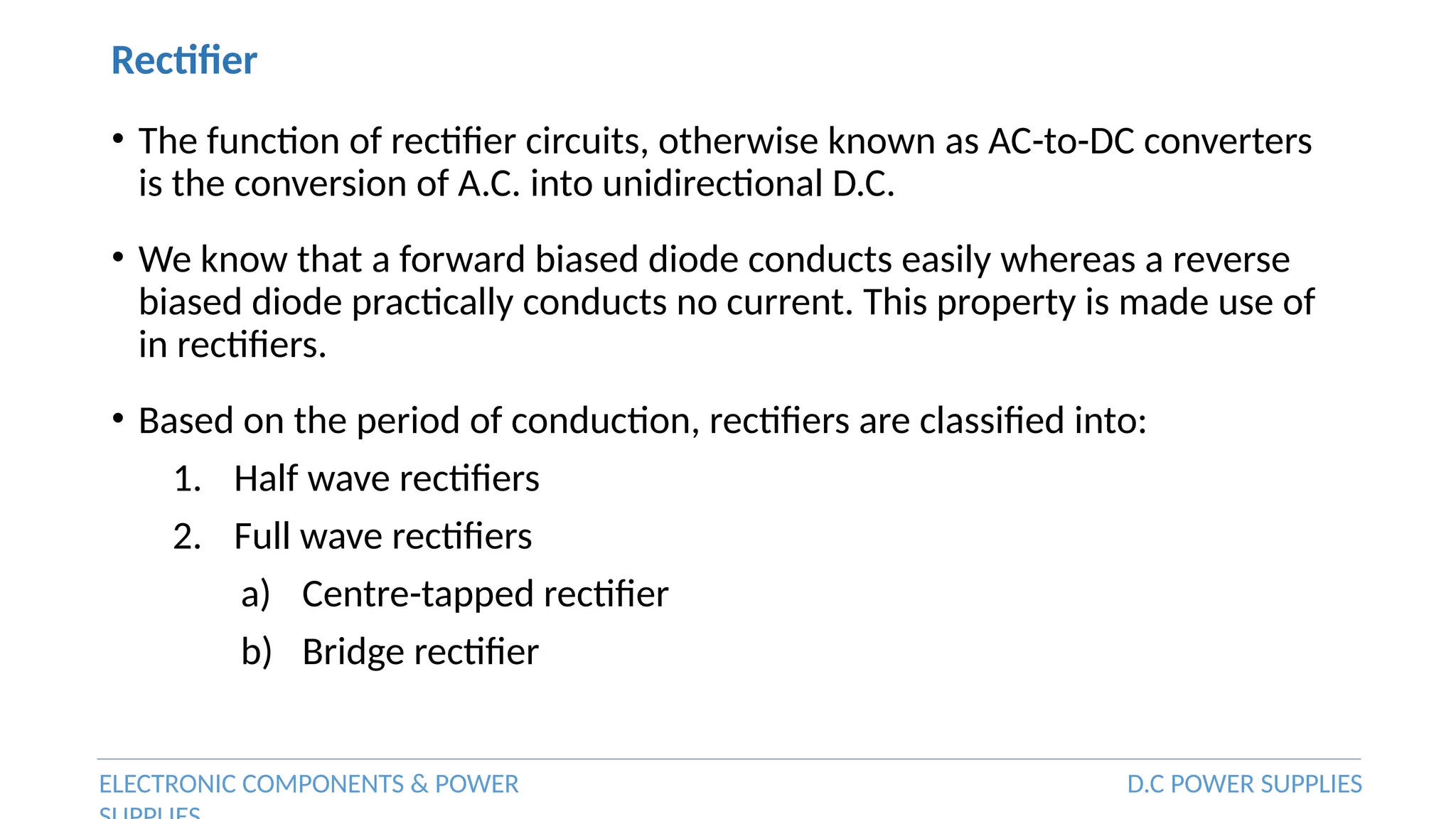 Function Ractifier ECPS - DC Power Supplies Presentation 2025 | PPTX