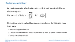 Magnetic Control Symbol ECPS - Switches, Connectors and Relays Presentation | PPTX