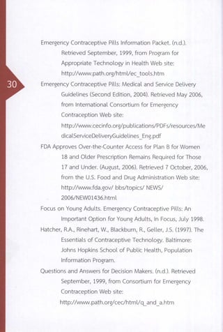 ข้อเท็จจริงเรื่องยาคุมฉุกเฉิน