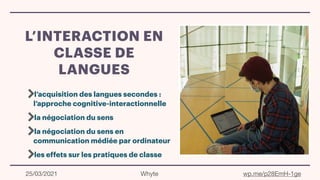 L'écran et la classe de langues