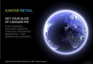 GET YOUR SLICE
OF A BIGGER PIE
STEP-CHANGING
CATEGORY GROWTH
THROUGH “INTEGRATED
MARKETING” – AND
WINNING BIG IN MARKET
© Kantar Retail 2010
1
Q|ST|CF|L|(lk)
 