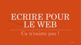 Ecrire pour internet et les blogs