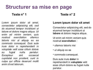 Structurer sa mise en page
 