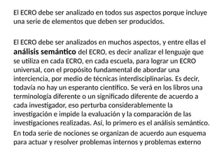 Ecro ECRO. esquema conceptual, referencial y operativo | PPTX