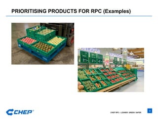 PRIORITISING PRODUCTS FOR RPC (Examples) 