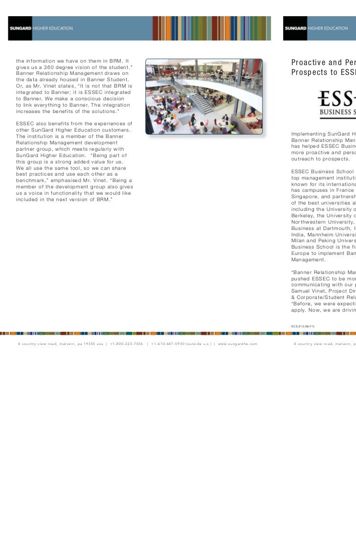 Case Study Essec Business School Banner Relationship Management