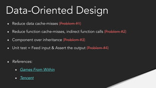 ECS (Part 1/3) - Introduction to Data-Oriented Design | PDF