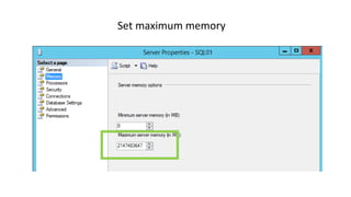 Set maximum memory
 