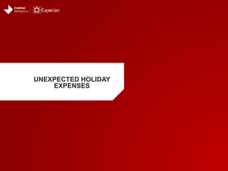 UNEXPECTED HOLIDAY
EXPENSES
 