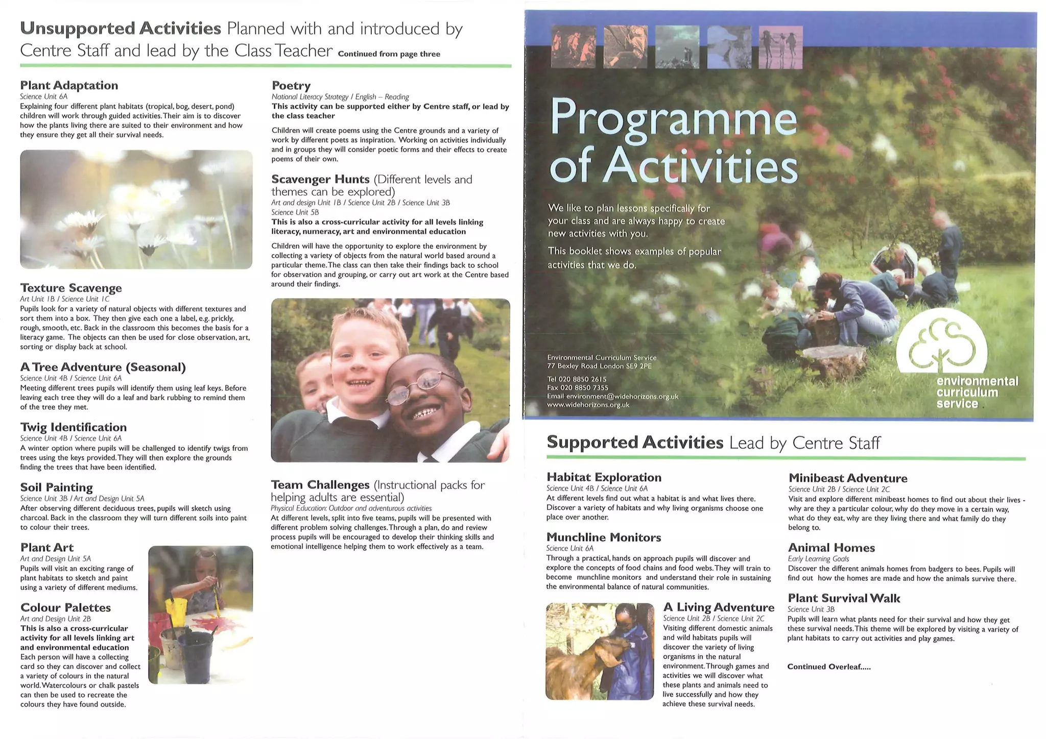 Ecs Program.pdf Ecs activities sheet | PDF