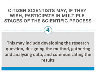 ECSA, the ECSA principles, and the ECSA Characteristics of Citizen ...