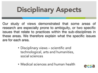 ECSA, the ECSA principles, and the ECSA Characteristics of Citizen ...