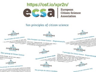 ECSA, the ECSA principles, and the ECSA Characteristics of Citizen ...