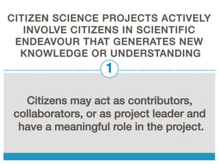 ECSA, the ECSA principles, and the ECSA Characteristics of Citizen ...