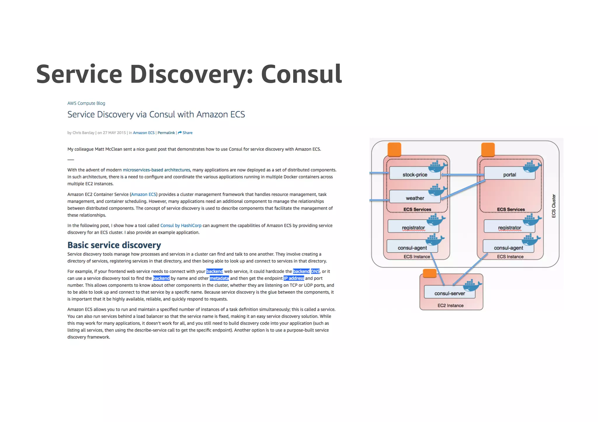 Service Discovery: Consul
 