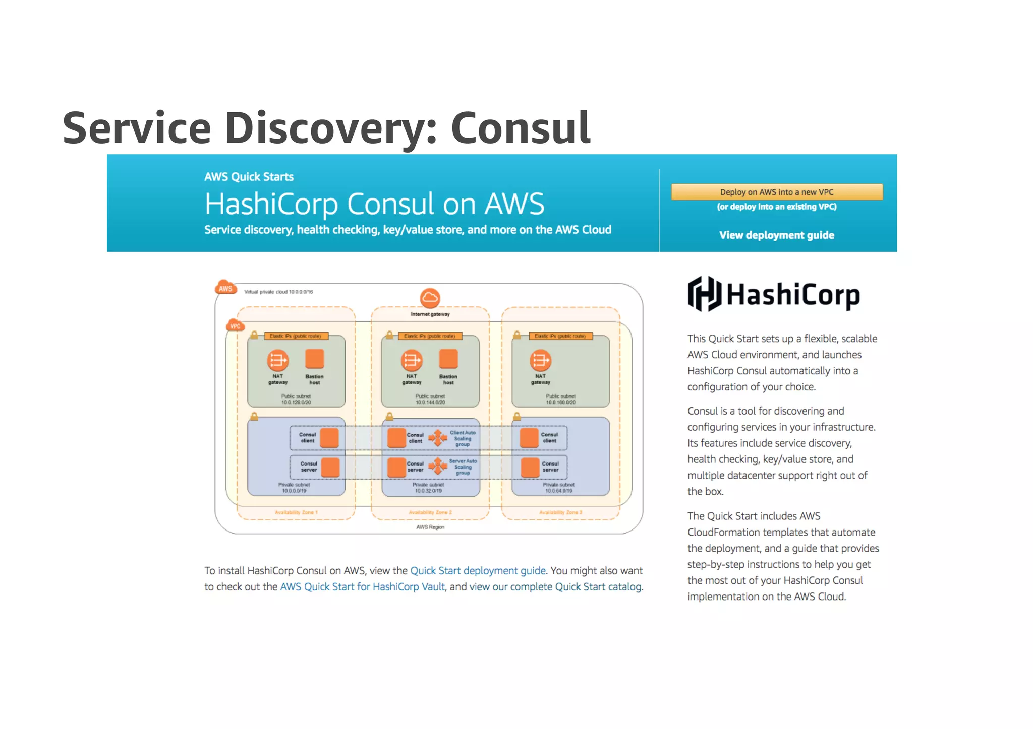 Service Discovery: Consul
 