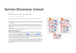 Service Discovery: Consul
 