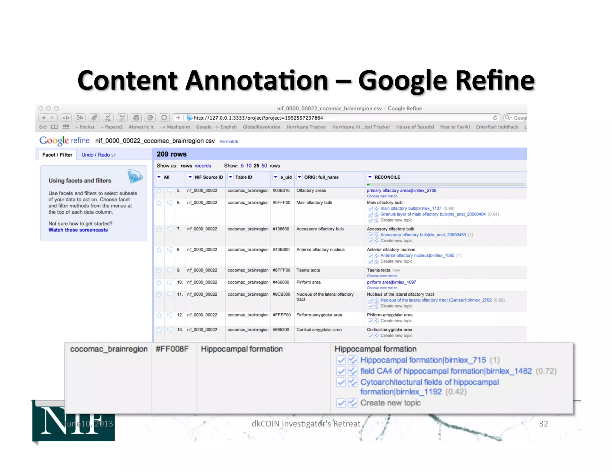 June10,	
  2013	
   dkCOIN	
  Inves>gator's	
  Retreat	
   32	
  
 
