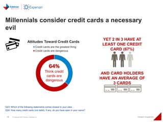 16 © Copyright 2015 Daniel J Edelman Inc. Intelligent Engagement
Millennials consider credit cards a necessary
evil
Q23. W...