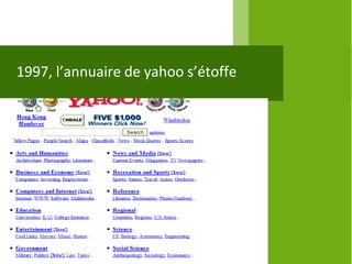 1997, l’annuaire de yahoo s’étoffe
 