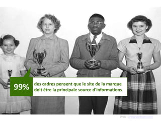 des cadres pensent que le site de la marque
99%   doit être la principale source d’informations




                                                 Web : www.vanksen.com
 