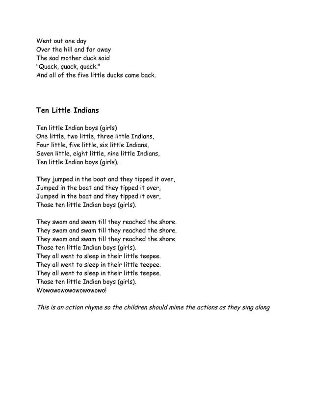 nursery song | PDF