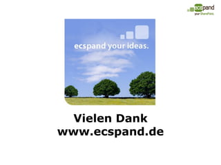 Vielen Dank
www.ecspand.de
 