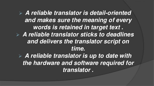 views of translation meaning of detail oriented