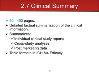 24
2.7 Clinical Summary
 