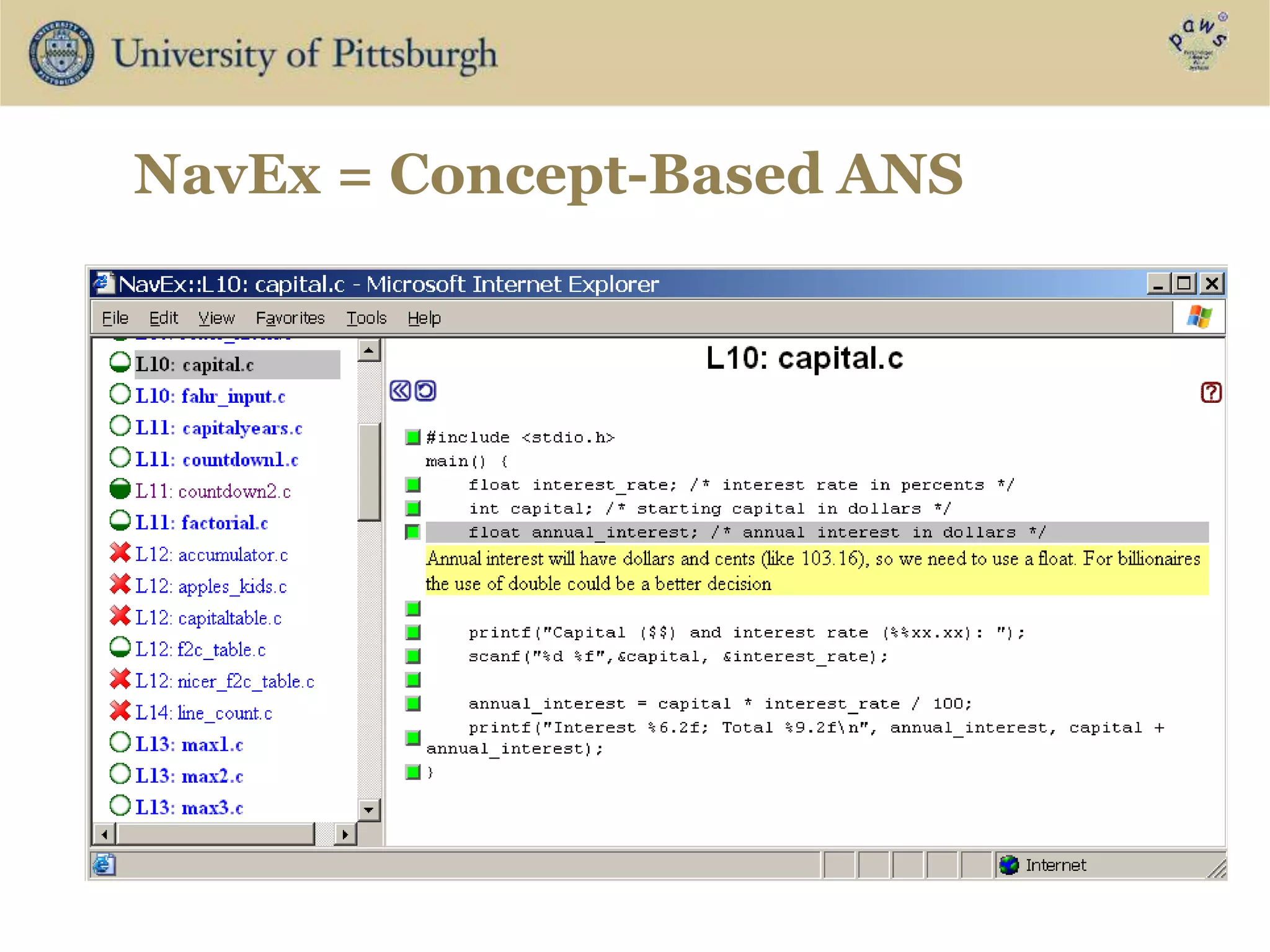 NavEx = Concept-Based ANS
 