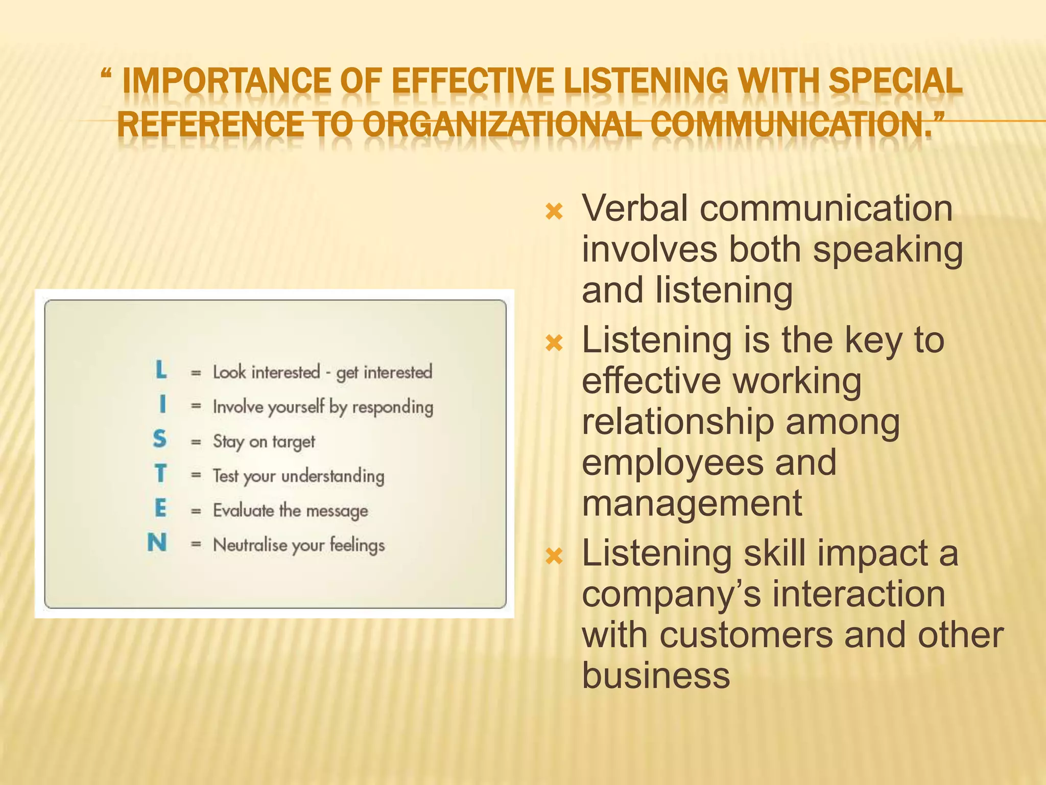 Importance of effective Listening | PPTX