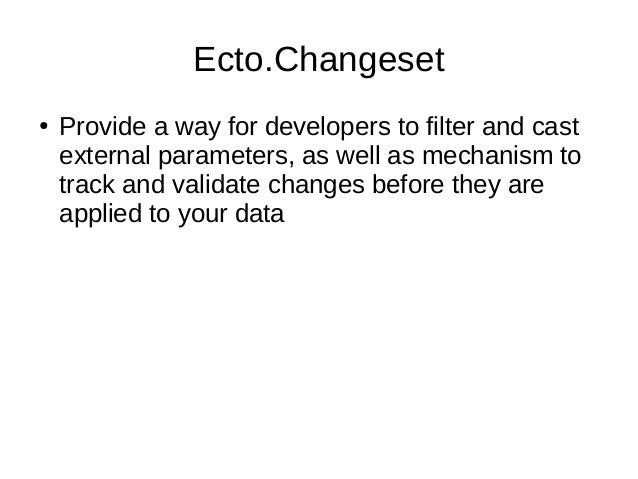 ecto changeset ecto changeset