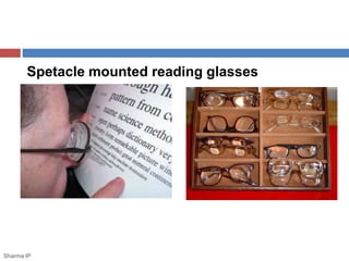 Spetacle mounted reading glasses 
Sharma IP 
 