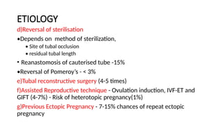 Pomeroy Method presentation on ectopic pregnancy and its management | PPTX