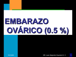 EMBARAZO  OVÁRICO (0.5 %) 