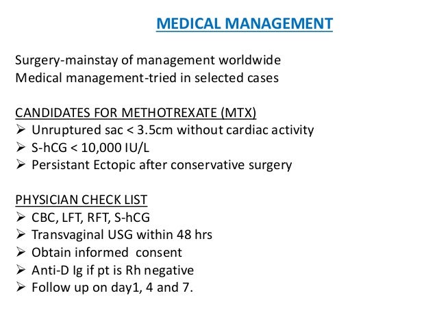 Methotrexate For Ectopic Pregnancy What To Expect