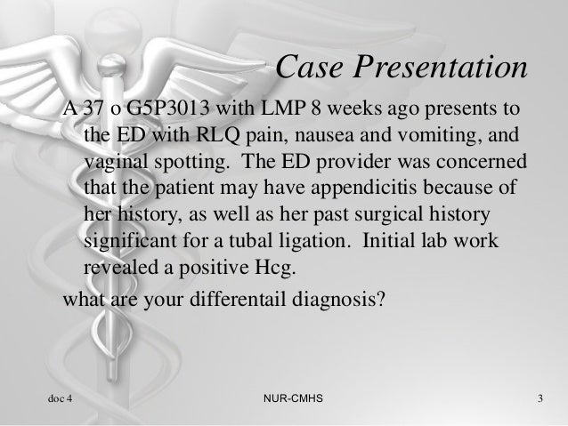 Case study ectopic pregnancy ppt picture