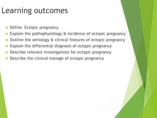 Ectopic pregnancy.presentation slides pt | PPT