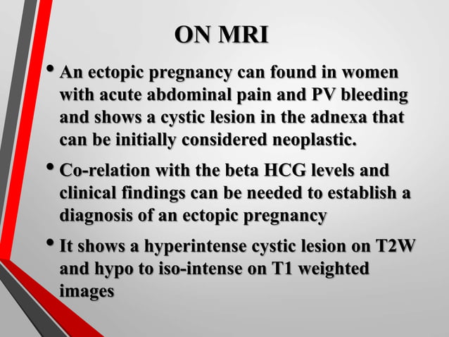Ectopic pregnancy Radiology | PPT