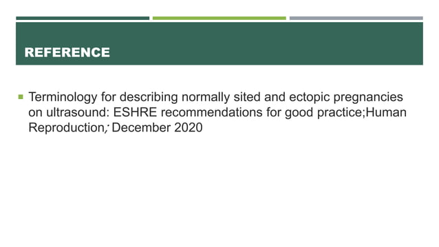 Eshre Example Abstract Ectopic Pregnancy: New ESHRE terminology | PPT
