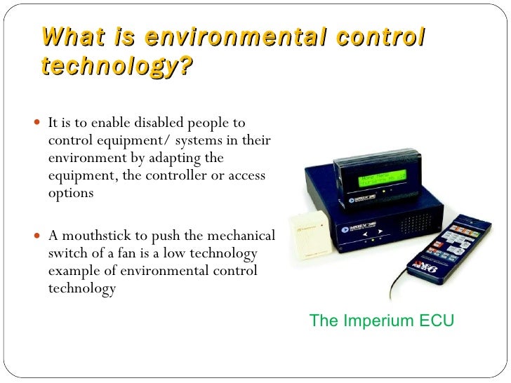 Lecture 3 Environmental Control & Alternative Access