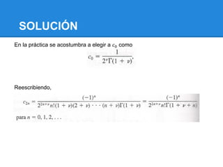 SOLUCIÓN
En la práctica se acostumbra a elegir a 𝑐0 como




Reescribiendo,
 